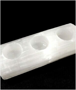 Selenite Candle holder For Sale