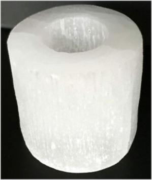 Selenite Candle holder For Sale