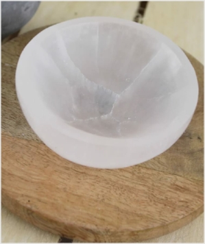 Selenite Candle holder For Sale